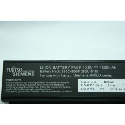 Fujitsu SQU-518 Li-ion 10.8V 4800mAh