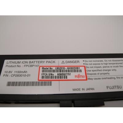 Fujitsu FPCBP147 Li-ion 10.8V 1150mAh