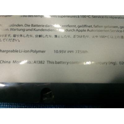 Apple A1382 Li-Polymer  10.95V 77.5Wh