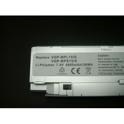 Sony VGP-BPL15/S Li-Polymerbattery  7.4V 4800mAh